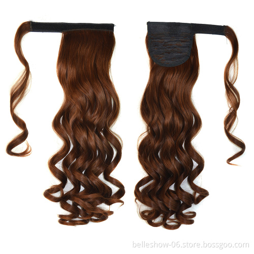 Hot sell kinky Curly Drawstring ponytail hair extension  synthetic ponytail clip in ponytail hair piece